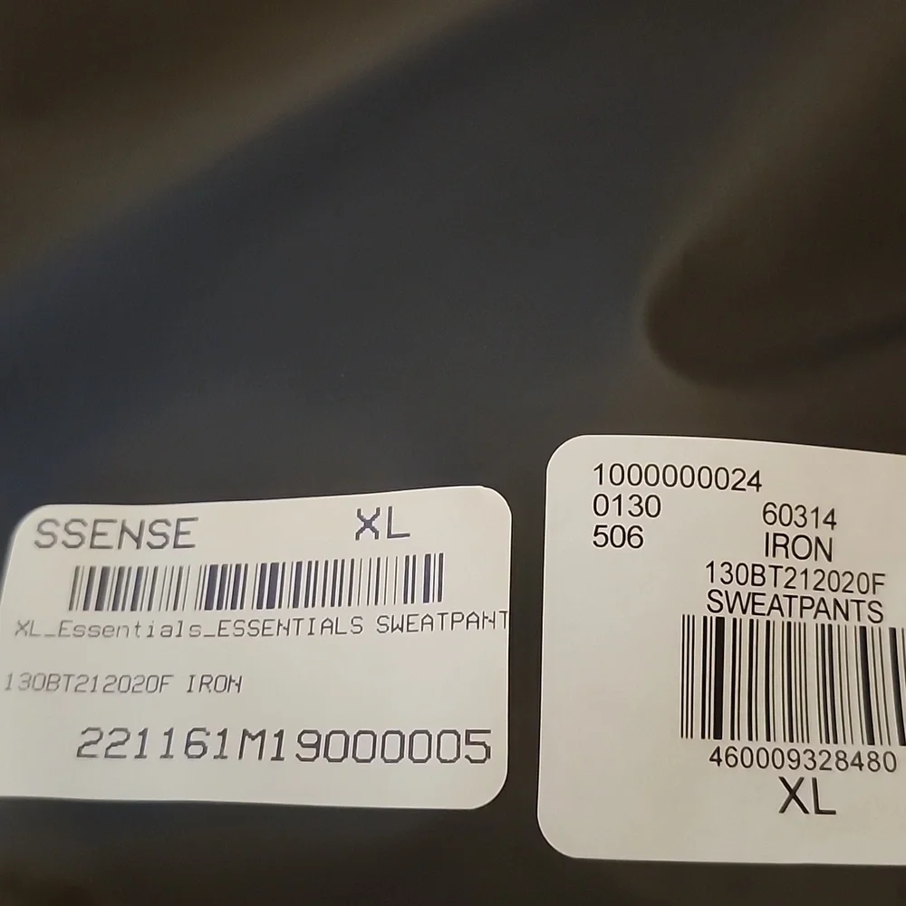 NWT Fear of God Essentials 1977 Iron Sweatpants XL